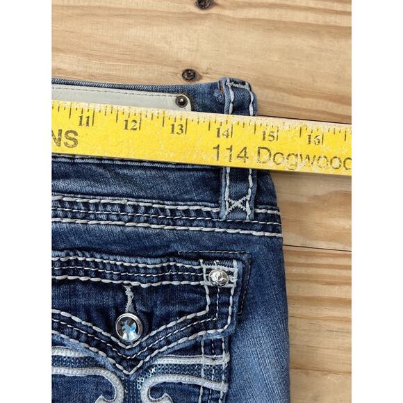 Rock Revival Womens Size 27 Jen Boot Dark Blue Jean - Picture 7 of 8